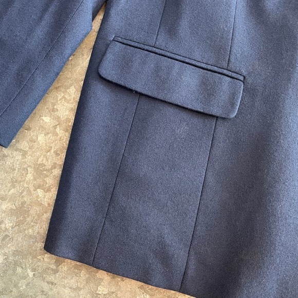 Vintage Pendleton Womens Blazer Jacket Sz 14 Wool Sport Coat USA Navy Blue Gold - Picture 7 of 16